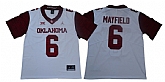Oklahoma Sooners 6 Baker Mayfield White 47 Game Winning Streak College Football Jersey,baseball caps,new era cap wholesale,wholesale hats